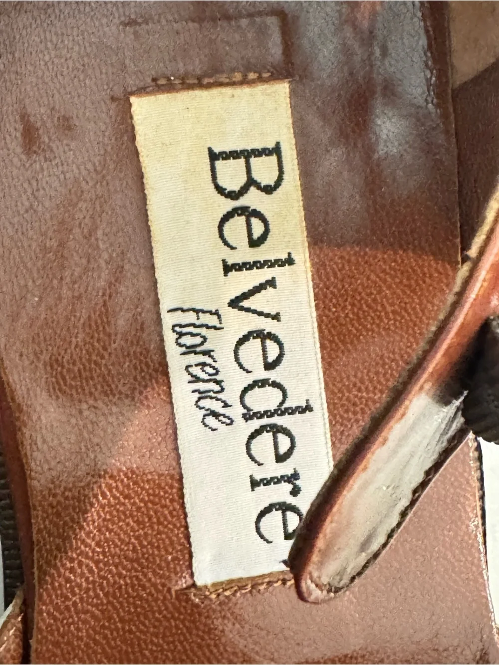 Belvedere Brown and Cream Leather Fisherman Loafers Sz 9